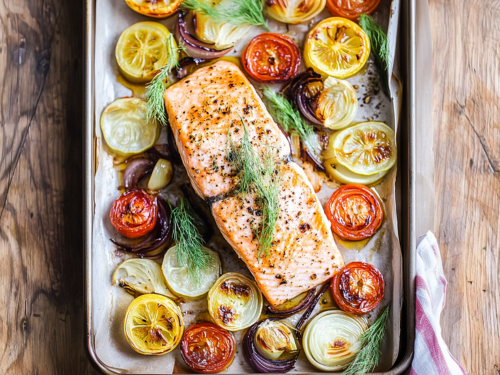 Sheet-Pan Salmon with Lemon Asparagus